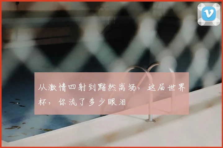 从激情四射到黯然离场,这届世界杯,你流了多少眼泪